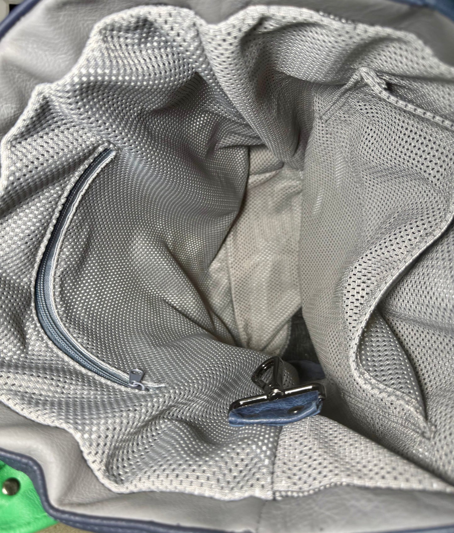 STRIPED LEATHER "SPACEMAN" TOTE